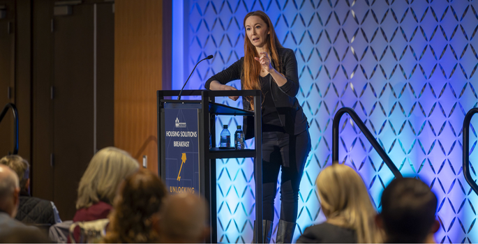 Keynote speaker Justine Hill.